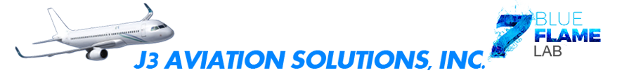 J3 Aviation Solutions Inc. & 7 Blue Flame Lab - Logo